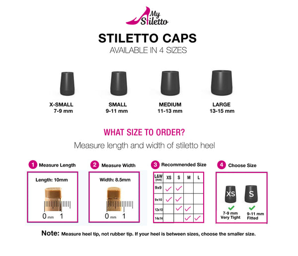 Stiletto Caps 4 Pair Multi-Pack